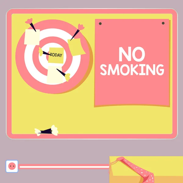 Mão Escrita Sinal Não Fumar Palavra Para Uso Tabaco Proibido — Fotografia de Stock