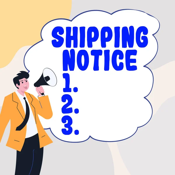 Hand Writing Sign Shipping Notice Business Approach Ships Considered Collectively — ストック写真
