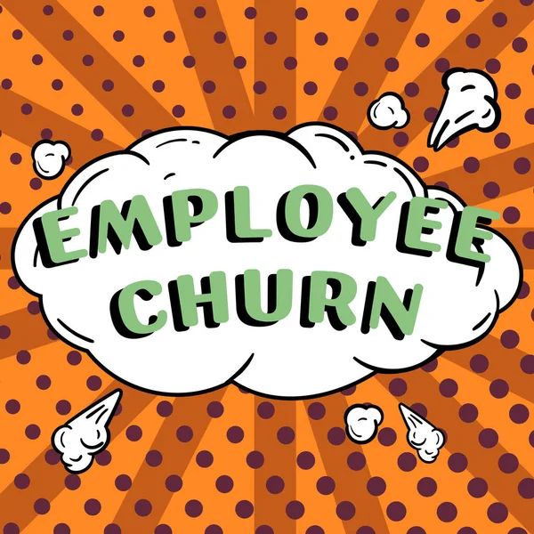 Handwriting Text Employee Churn Concept Meaning Rate Change Existing Workes — Stockfoto