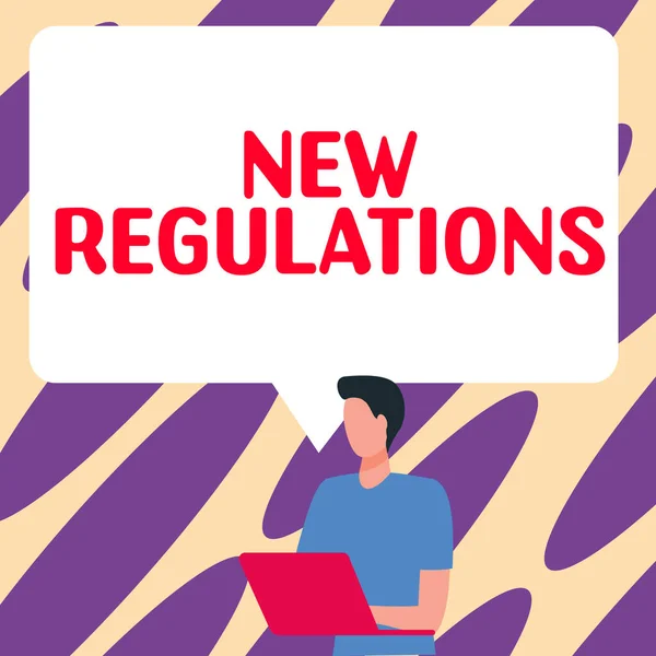 Conceptual Caption New Regulations Business Idea Regulation Controlling Activity Usually —  Fotos de Stock