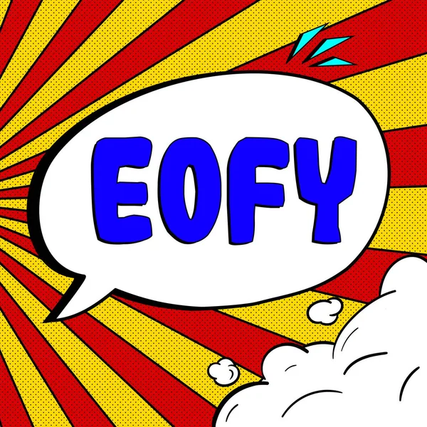 Tekst Teken Tonen Eofy Business Idee Een Mega Verkoop Gehouden — Stockfoto
