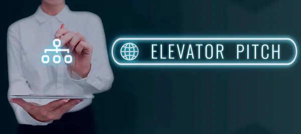 이터피치 Elevator Pitch 표시가 비즈니스 설득력있는 — 스톡 사진