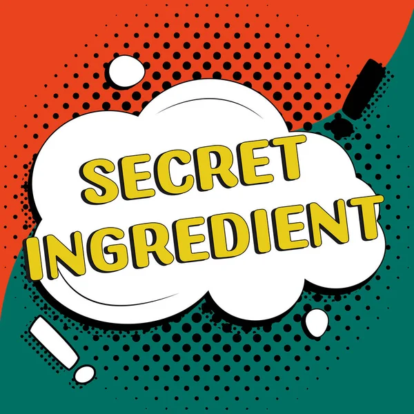 Segno Scrittura Mano Secret Ingredient Business Concept Tecnica Speciale Materiali — Foto Stock