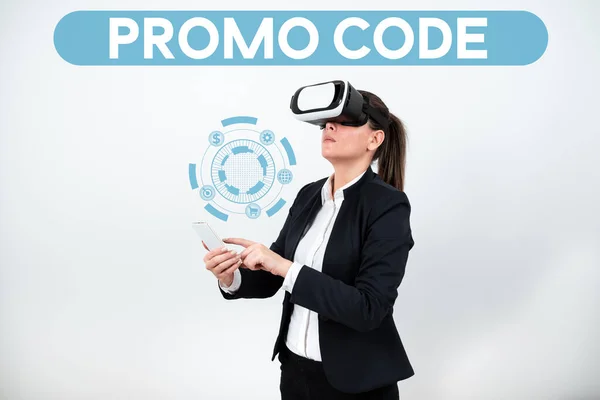 Conceptual Display Promo Code Concept Meaning Digital Numbers Give You — ストック写真