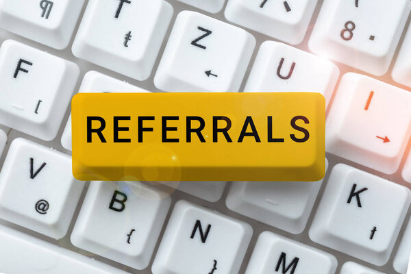 Написание текста Ссылки, интернет-концепция Акт направления кого-то или что-то для рассмотрения консультаций