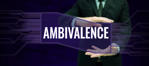 Text Caption Presenting Ambivalence Business Concept Attitudes Feelings Attraction Repulsion — Φωτογραφία Αρχείου