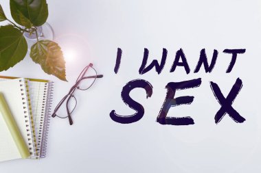 Hand writing sign I Want Sex, Business showcase To desire sexual intercourse Excitement