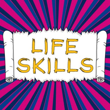 Yaşam becerilerini gösteren bir ilham, bunun için gerekli ya da arzu edilen her gün tam katılım