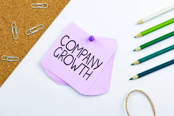 Inspiration Showing Sign Company Growth Business Approach Long Term Stage — Stockfoto
