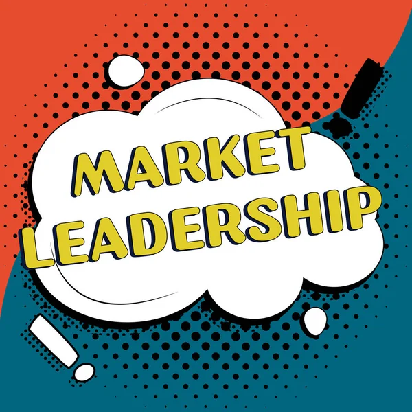 Handwriting Text Market Leadership Business Concept Company Selling Largest Quantity —  Fotos de Stock