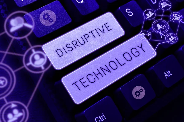 Inspiration Showing Sign Disruptive Technology Business Concept Displacing Established Market — Stock fotografie