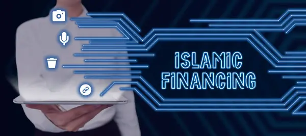 Hand Writing Sign Islamic Financing Business Showcase Τραπεζική Δραστηριότητα Και — Φωτογραφία Αρχείου
