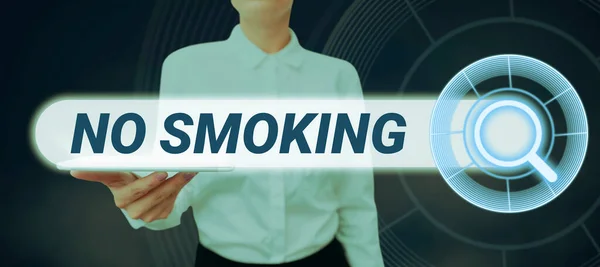 Teksten Weergeven Smoking Woord Voor Het Gebruik Van Tabak Verboden — Stockfoto