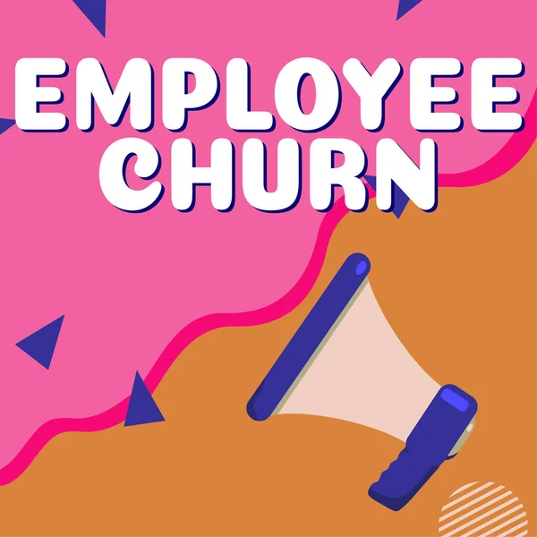Text Showing Inspiration Employee Churn Concept Meaning Rate Change Existing — Stockfoto