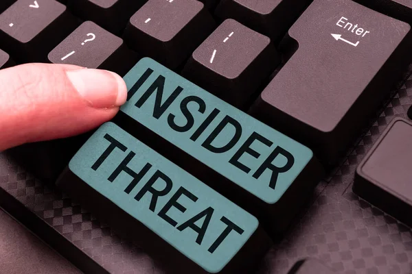 Inspiration showing sign Insider Threat, Business showcase security threat that originates from within the organization