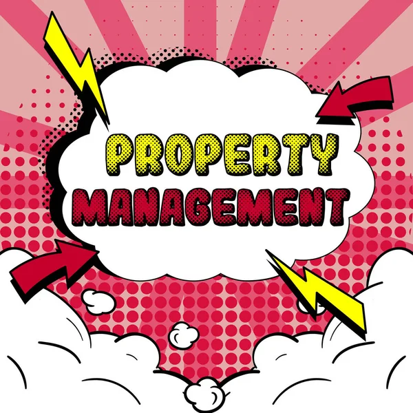 Hand writing sign Property Management, Internet Concept Overseeing of Real Estate Preserved value of Facility