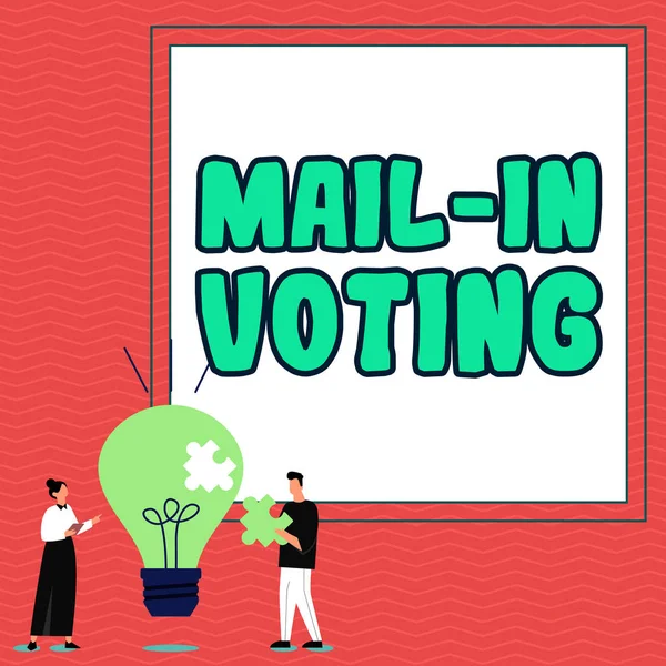 Conceptual Caption Mail Voting Business Idea Voting Election Ballot Papers — Stock Fotó