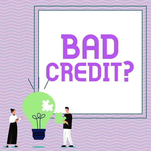 Text Sign Showing Bad Credit Conceptual Photo Offering Help Going — ストック写真