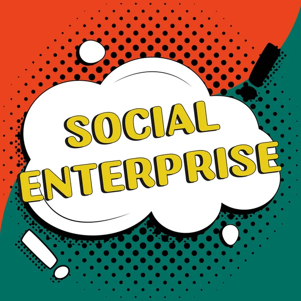 Segno Scrittura Mano Social Enterprise Business Overview Business Che Soldi — Foto Stock