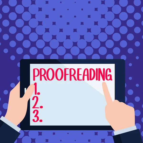 Conceptual Caption Proofreading Business Idea Act Reading Marking Spelling Grammar — Stockfoto