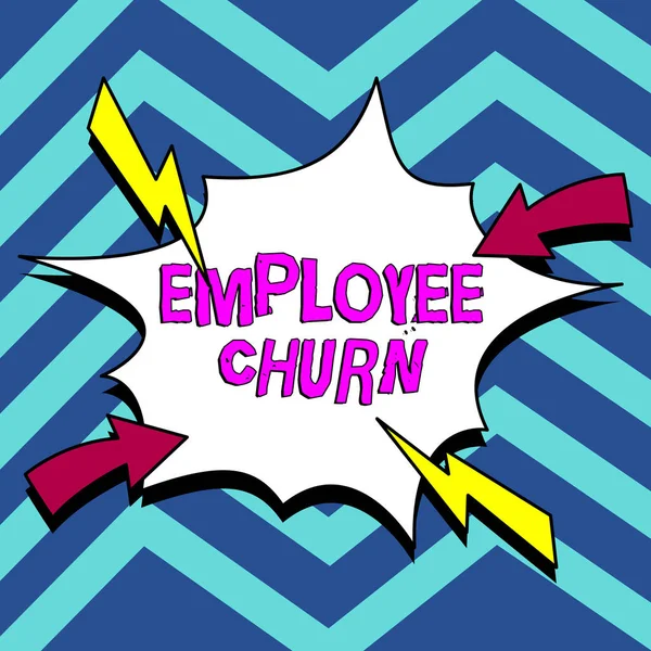 Conceptual Caption Employee Churn Word Written Rate Change Existing Workes — Stockfoto