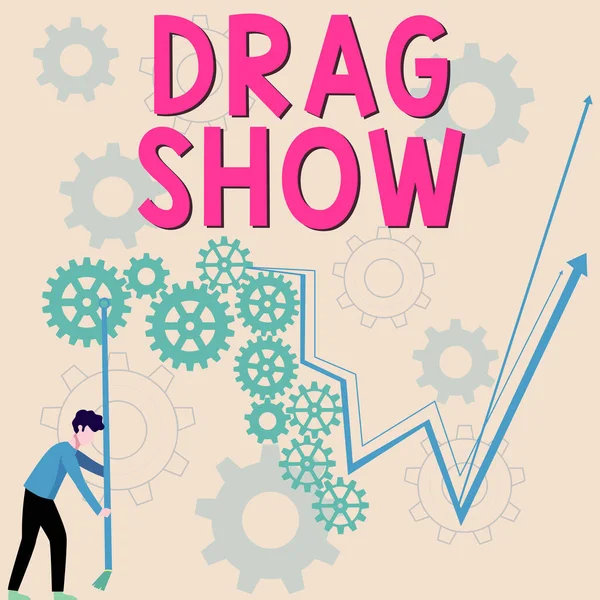Κείμενο Λεζάντα Παρουσίαση Drag Show Επιχειρηματική Έννοια Ανταγωνιστική Εκδήλωση Όπου — Φωτογραφία Αρχείου