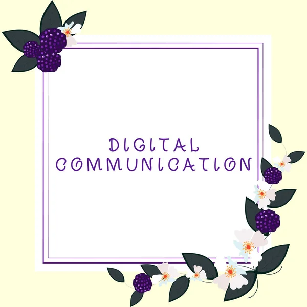 Text Showing Inspiration Digital Communication Business Approach Use Digital Channels — Stok fotoğraf