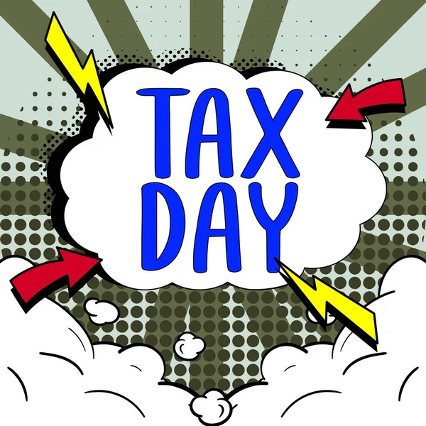 テキスト表示日の表記 個人所得税の還付を受ける時間の営業概念口語 — ストック写真