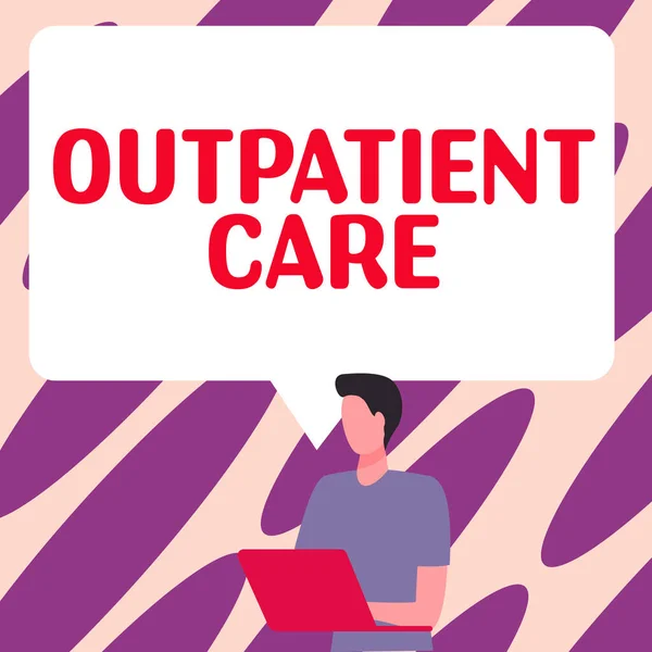 Conceptuele Bijschrift Outpatient Care Business Presenteren Het Eindresultaat Van Iets — Stockfoto