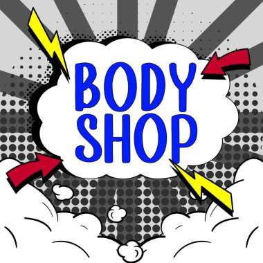 Kaportacı, İşyeri vitrini, araba tamircilerinin yapıldığı ya da tamir edildiği bir dükkan.