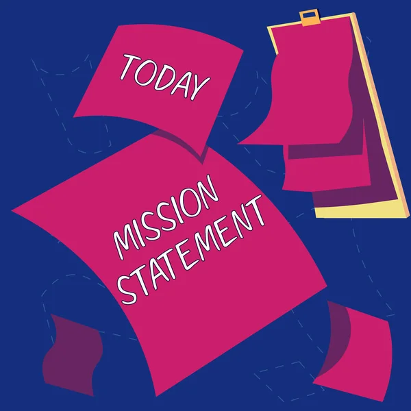 Znaki Firmowe Mission Statement Business Approach Formalne Podsumowanie Celów Wartości — Zdjęcie stockowe