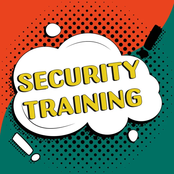 Handwriting text Security Training, Business concept providing security awareness training for end users