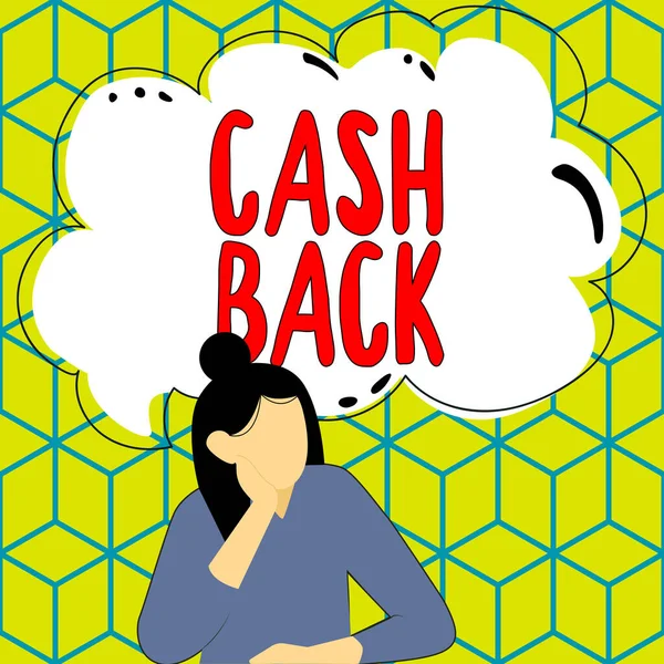 Conceptual Caption Cash Back Business Concept Incentive Offered Buyers Certain — Stock Photo, Image