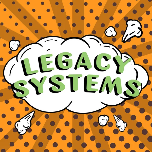 Inspiráció Jel Megjelenítése Legacy Systems Business Idea Old Method Technology — Stock Fotó
