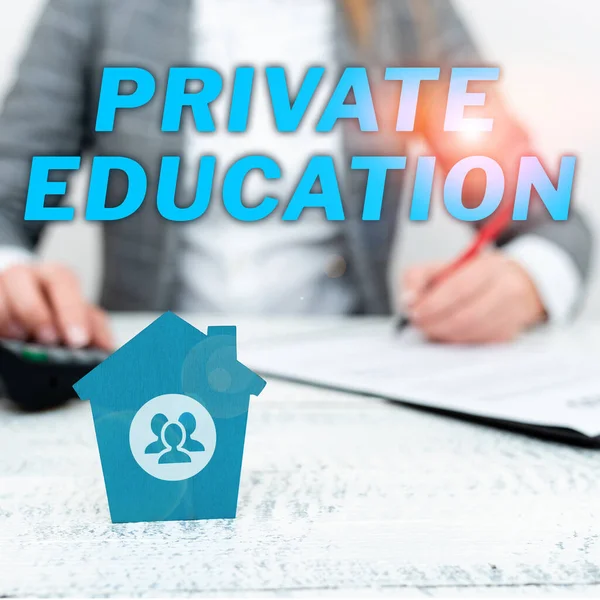 Text Caption Presenting Private Education Business Showcase Belonging Use Particular — Fotografia de Stock