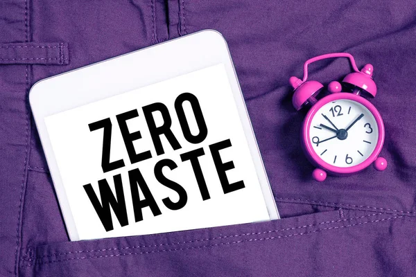 Legenda Conceitual Zero Waste Conceptual Photo Industrial Responsibility Includes Composting — Fotografia de Stock