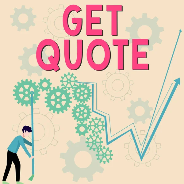 Conceptual Caption Get Quote Business Idea Most Recent Price Which — Φωτογραφία Αρχείου