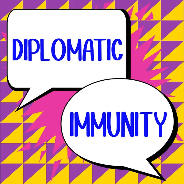 Znaki Pisma Ręcznego Immunitet Dyplomatyczny Business Showcase Prawo Które Daje — Zdjęcie stockowe