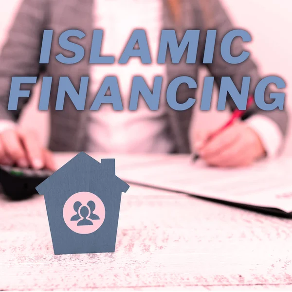 Conceptual Display Islamic Financing Business Concept Banking Activity Investment Complies — Fotografia de Stock