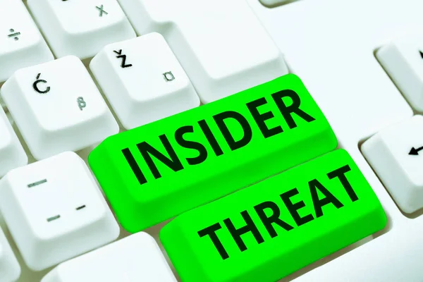 Inspiration showing sign Insider Threat, Business concept security threat that originates from within the organization