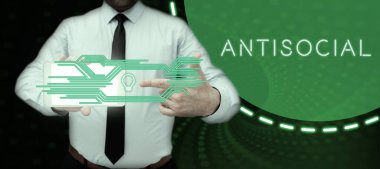 Antisosyal, İş Genel Bakış açısını gösteren metin başlığı sapma gösteren organize topluma zararlı ya da düşmanca
