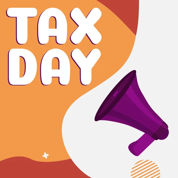 Tekst Met Inspiratie Tax Day Business Idee Colloquial Term Voor — Stockfoto