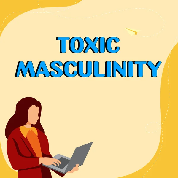 Text Zeigt Inspiration Toxic Masculinity Geschäftsidee Beschreibt Enge Repressive Vorstellungen — Stockfoto