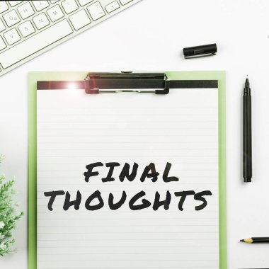 Kavramsal gösterim Son Düşünceler, İş Genel Bakış Sonuç Son Analiz Önerileri Fikrin Finali