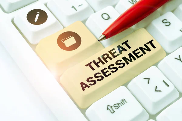 Conceptual Display Threat Assessment Word Written Determining Seriousness Potential Threat — ストック写真