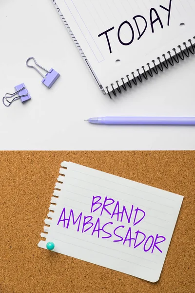 Conceptual Display Brand Ambassador Word Agent Accredited Resident Representative Special — Stockfoto
