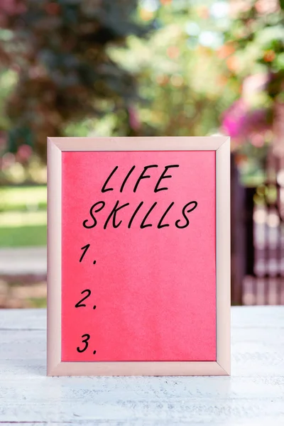 Writing Displaying Text Life Skills Internet Concept Necessary Desirable Full — Foto de Stock