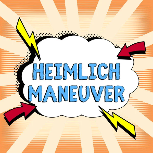 Writing Displaying Text Heimlich Maneuver Conceptual Photo Application Upward Pressure — Zdjęcie stockowe