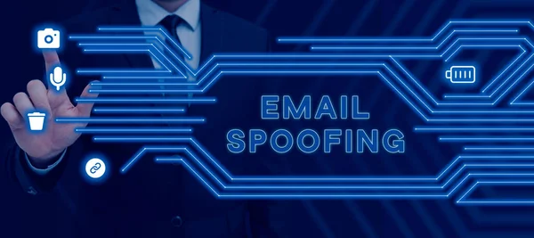 Kézírás Szöveg Email Spoofing Word Secure Access Content Email Account — Stock Fotó