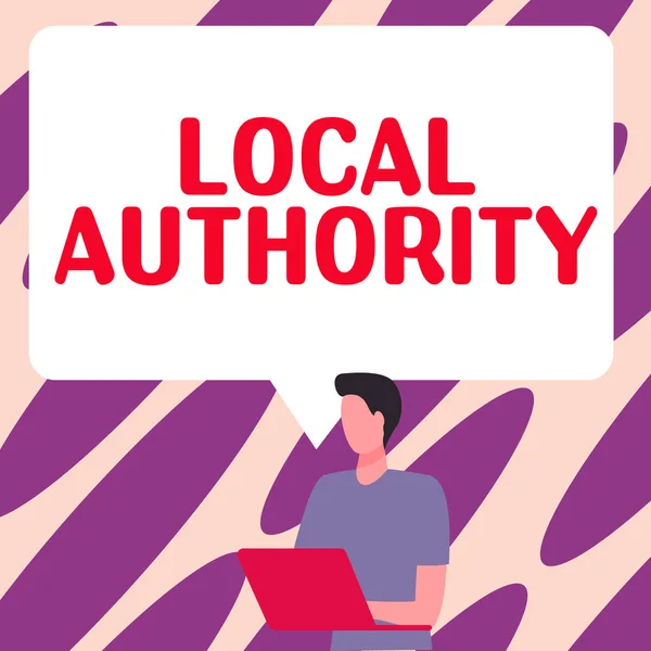 Writing Displaying Text Local Authority Business Overview Group People Who —  Fotos de Stock